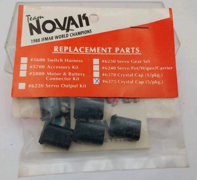 Novak #6375 Receiver Crystal Caps [5] RX Team Associated RC10 Losi JRX2 Rc Parts - Image 1 of 2