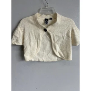 Nick & Mo Anthropologie Angora Rabbit Hair Sweater Cardigan Bolero Size Small - Picture 1 of 3