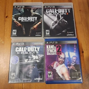 PS3 GAMES BUNDLE Lot Call of Duty Black Ops 1 and 2 Kane & Lynch Tested Working - Picture 1 of 9