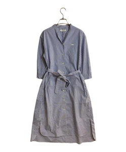 LACOSTE Vestido Camisa Rayas Cinturón 36 Azul Ext+++ - Imagen 1 de 4