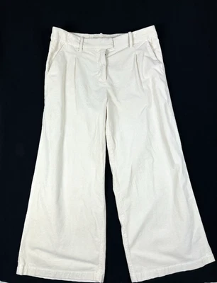 American Eagle AE Wide Leg Corduroy Trouser Womens 14 Short Ivory 36x27.5 High - Image 1 of 4
