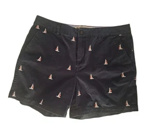 womens shorts size 12 Preppy Nautical BASS Heritage Sailboat Embroidered - Picture 1 of 7