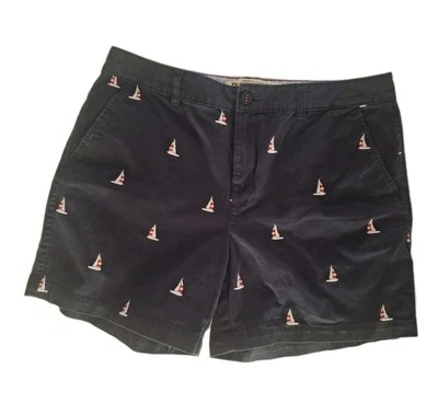 Pantalones cortos para mujer talla 12 Preppy Nautical BASS Heritage Velero Bordado Foto 1 de 4