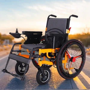 500W Electric Wheelchair Folding Long Range Motorised Foldable Load 150KG w/ Bag - Picture 1 of 12