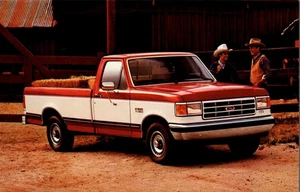 POSTCARD AUTOMOBILE FORD PICKUP 1987 FORD F - SERIES PICKUP - Picture 1 of 2