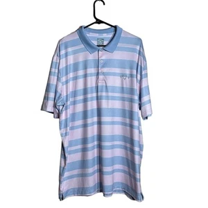Men's Callaway Golf Polo - Blue/Pink Striped - XL. Opti-Dri - Picture 1 of 3