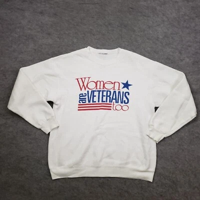 Suéter DE COLECCIÓN Lee Mujer Grande Bandera de EE. UU. Mujeres Son Veteranos Too Sudadera * Foto 1 de 4