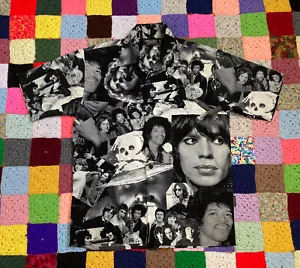 Dragonfly Clothing Company Button Up Shirt Medium Mick Jagger Hendrix ๐ RARE - Picture 1 of 23