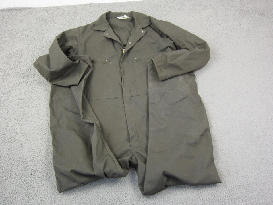 Vintage Key Imperial Coveralls Mens 44L Green Mechanic Jumpsuit Made in USA 70s - Image 1 of 4