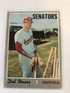 1970 Topps - #336 Del Unser Washington Senators VERY GOOD CONDITION