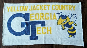 VTG Georgia Tech Throw Rug Dual Yellow Jacket Country -This is Horse Country - Picture 1 of 10