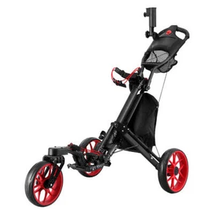 Everfit Golf Buggy Foldable Trolley Golf Cart Swivel Wheel Umbrella Bottle Stand - Picture 1 of 7