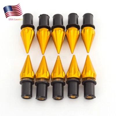 10 PIEZAS Parabrisas Parabrisas Motocicleta Tornillos Picos 5MM Parabrisas Dorado Foto 1 de 4