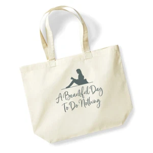 Bolso de Mano Algodón Compras Divertido Reutilizable Hombro Regalo para Mujeres Presente Portador - Imagen 1 de 15