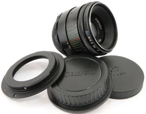 ⭐SERVICED⭐ HELIOS 44-2 58mm f/2 USSR Lens M42 + Adapt. Canon EOS EF Mount Camera - Picture 1 of 6