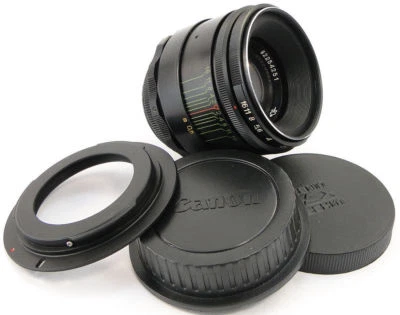 ⭐SERVICED⭐ HELIOS 44-2 58mm f/2 USSR Lens M42 + Adapt. Canon EOS EF Mount Camera - Image 1 of 4