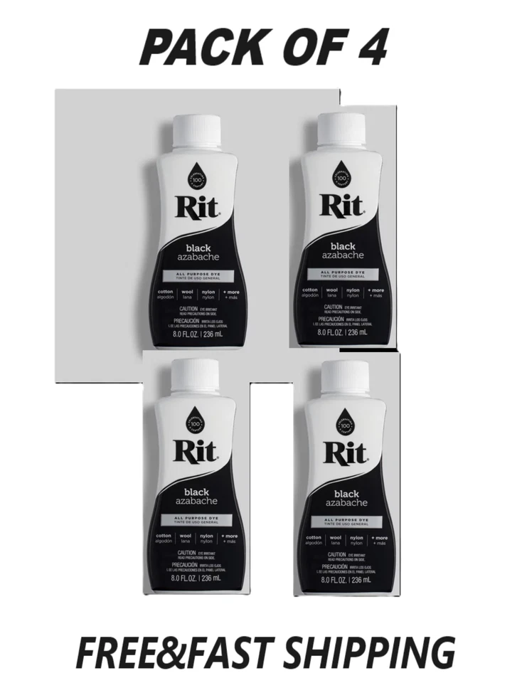 Rit All Purpose Liquid Dye 8 oz, Black (PACK OF 4) - Image 1 of 1