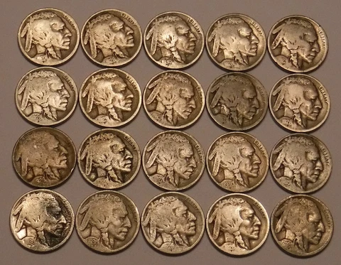 Half Roll of Readable Date Buffalo Nickels--20 Coins in All!! Cover