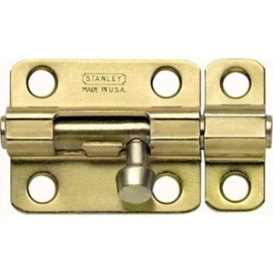 STANLEY Barrel Bolt 2 1/2"(63mm) S757-802 /Cd1078 Satin Brass Tone - Picture 1 of 1