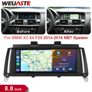 For BMW X3 X4 F25 2014-16 NBT System 8.8'' Car Linux Screen Stereo Radio Carplay - Picture 1 of 12