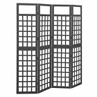 Homgoday 4-Panel Room Divider Portable Room Dividers, Black Folding Divider G9G9