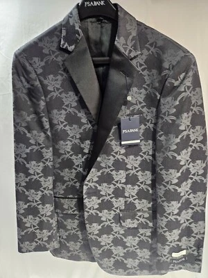 PROM TIME 38R JOS A BANK Chaqueta de Cena Floral Blazer Ajuste A Medida Carbón Foto 1 de 4