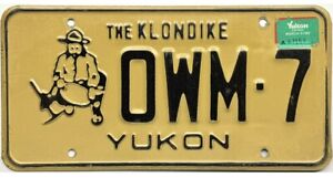 *99 CENT SALE*  1989 Yukon Territory License Plate #OWM-7 No Reserve
