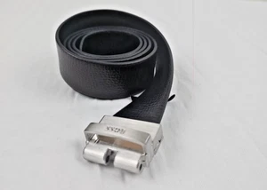 Cinturón reversible de cuero marrón negro BOSS - ¡sin hebilla! Ver fotos. ¡Leer! - Imagen 1 de 6