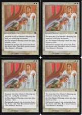 MTG: CHO-MANNO'S BLESSING Mercadian Masques COMMON; played, Excellent x4