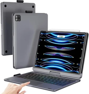 Custodia tastiera 7 colori retroilluminazione iPad Pro 11 pollici rotazione 360 gradi touchpad - Foto 1 di 7