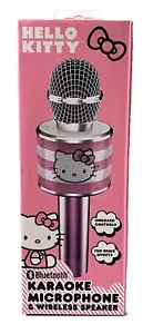 Hello Kitty Bluetooth Micrófono Karaoke Altavoz Inalámbrico USB Carga Rosa Nuevo en Caja - Imagen 1 de 5