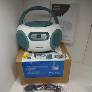 NUEVO Byron Statics Portable Boombox CD Player con radio AM / FM AUX-IN, LED DPL. M - Imagen 1 de 12