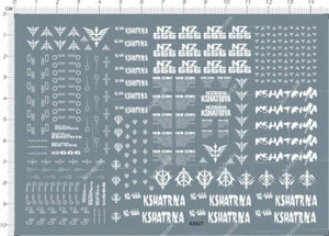 1/144 HG NEO ZEON NZ-666 KSHATRIYA Figura Modelo Marcas Tobogán Acuático Calcomanía Blanca - Imagen 1 de 1