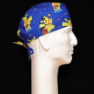 Colorful Pokemon Characters on Dark Blue Theme Scrub Hat - Picture 1 of 1