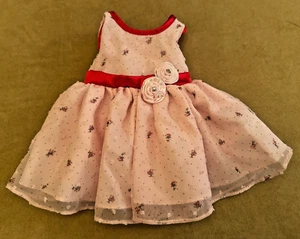 Emily Rose Doll Outfit fits 18" sized dolls pink flowered dress - Picture 1 of 4