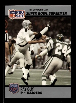 1990 Pro Set Super Bowl XXV Silver Anniv #116 Ray Guy (EX)(FTB) - Image 1 of 2