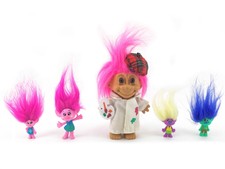 Trolls Lot of 5 Figures Artist Painter Hasbro Russ