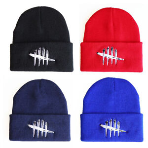 Dead by Daylight Beanie Embroidery Knitted Winter Hat Hip Hop Ski Skullies Cap