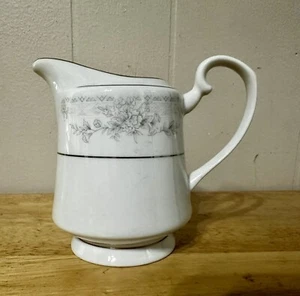 Sango China Majesty Collection ROMANITCA Creamer #8396 Grey Floral - Picture 1 of 8