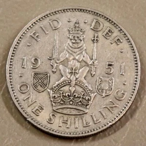 1951 Great Britain One Shilling - Picture 1 of 2