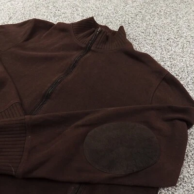 Ralph Lauren Chaqueta Mujer L Marrón Parche en el Codo Cremallera Bombardero Suéter Sudadera EE. UU. Foto 1 de 4