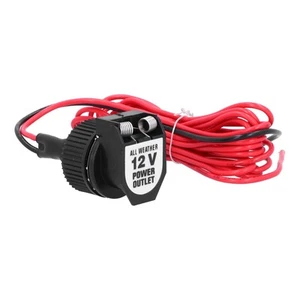 ‘12V Car Cigarette Lighter Socket Adapter ID 21mm/0.8in Black With Spring Cover - Picture 1 of 22