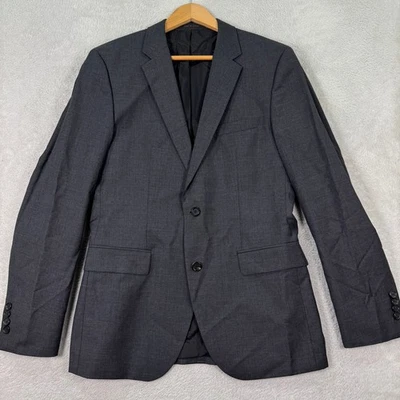 Nuevo con etiquetas Hugo Boss Para Hombres 38R Mezcla de Lana Carbón Traje Chaqueta Blazer Preppy Informal Flex Foto 1 de 4