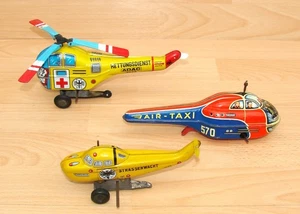 3x Blech Hubschrauber ADAC Japan / Blomer & Schüler als Ersatzteilespender - Picture 1 of 8