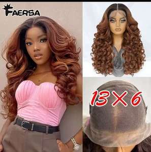 Latisha 13X6 HD Synthetic Lace Front Wigs Curly Pre Plucked Lace Frontal Wig - Picture 1 of 23