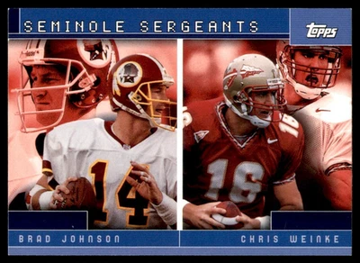 2001 Topps Combos #TC17 Brad Johnson/Chris Weinke - Image 1 of 2