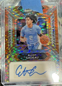 2024 Prizm Draft Picks Elliot Cadeau Signatures Orange Pulsar Auto #25/49 - Picture 1 of 2