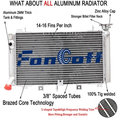 Fongoff Aluminum Radiator Fits 1999-2007 2000 2005 2006 Suzuki HAYABUSA GSXR1300 Foto 1 de 4
