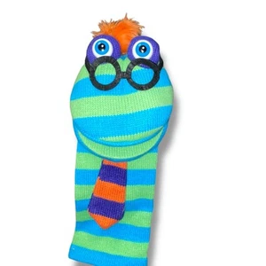 Puppet Company Sock Dylan Glasses Hand Fuzzy Hair Antenna Nursery Decor Baby 17" - Picture 1 of 12