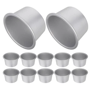 12 Pcs Aluminum Circle Cake Pans Baking Mold For Bread Cupcake And Pastry - Bild 1 von 12